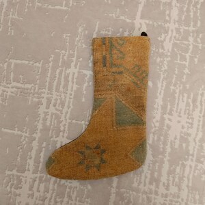 Christmas rug Stocking , Turkish Kars Santa Claus , santa socks , christmas gift, fireplace decor ,kilim socks , Special pattern wall decor