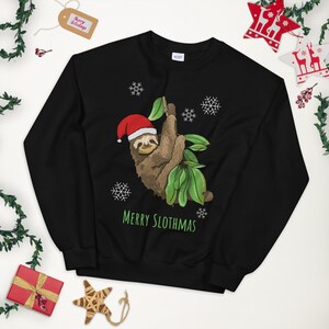 merry slothmas jumper