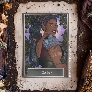GAIA A5 Art Print | Goddess | Mother Earth | Pagan Art | Greek Mythology | Magick Decor | Wicca | Witchy | Grimoire | Book of Shadows