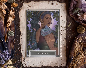 GAIA A5 Art Print | Goddess | Mother Earth | Pagan Art | Greek Mythology | Magick Decor | Wicca | Witchy | Grimoire | Book of Shadows