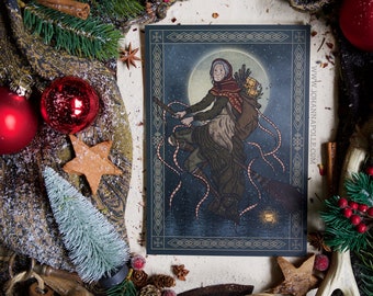 LA BEFANA A5 Art Print | Festive Spirits | Italian Folklore | Pagan Art | Traditional Christmas | Strega | Witch | Befana Night | Yuletide