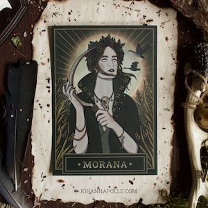 MORANA A5 Art Print | Slavic Goddess | Folklore | Pagan Art | Mythology | Magick Decor | Wicca | Witchy | Marzanna | Marena | Russian