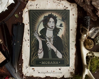 MORANA A5 Art Print | Slavic Goddess | Folklore | Pagan Art | Mythology | Magick Decor | Wicca | Witchy | Marzanna | Marena | Russian