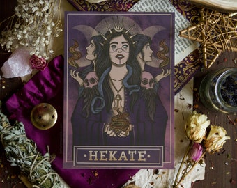 HEKATE A5 Art Print | Goddess | Hecate | Pagan Art | Mythology | Magick Decor | Wicca | Spiritual | Witchy | Grimoire | Book of Shadows