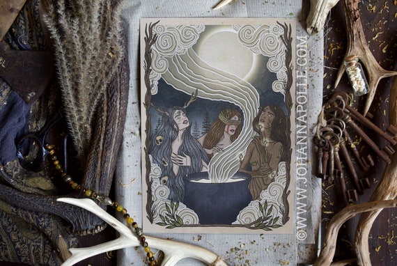 RITUAL A4 Art Print | Pagan Art |  Magick Decor | Traditional Witchcraft | Wicca | Spiritual | Witchy | Grimoire | Book of Shadows | Witches