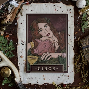 CIRCE A5 Art Print | Goddess | Hecate | Pagan Art | Mythology | Magick Decor | Wicca | Spiritual | Witchy | Grimoire | Book of Shadows