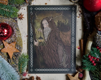 BELSNICKEL A5 Art Print | Festive Spirits | German Folklore | Pagan Art | Yule | Yuletide | Pelzmärtel | Belznickel | Krampus | Heathen