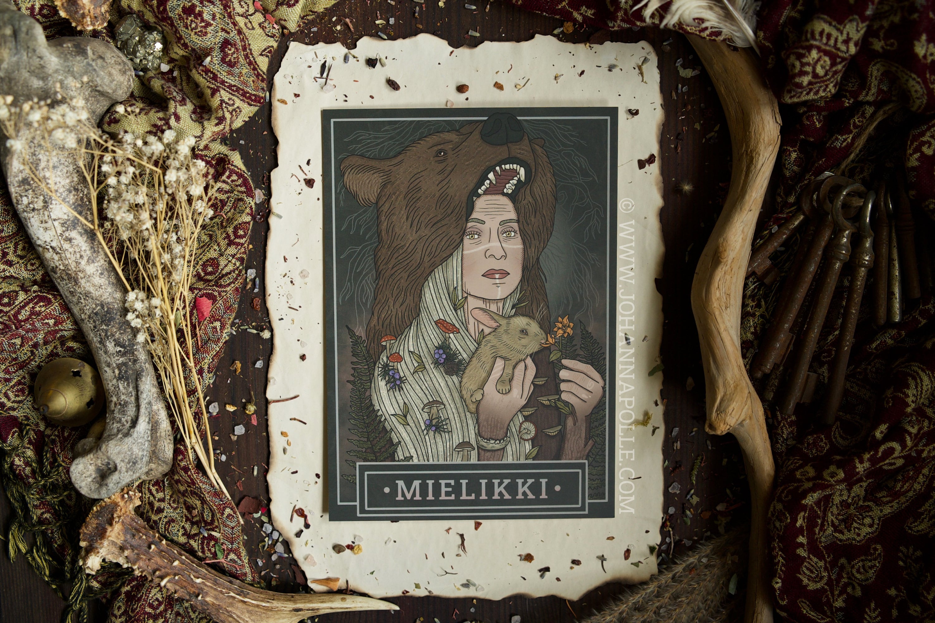 MIELIKKI A5 Art Print Finnish Goddess Folklore Pagan Art Etsy