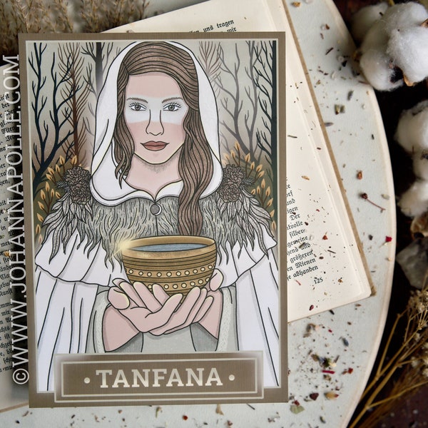 TANFANA A5 Art Print | Tamfana | Germanic Goddess | Heathen | European Folklore | Nordic | Mythology | Völva | West Germanic | Prayer Card