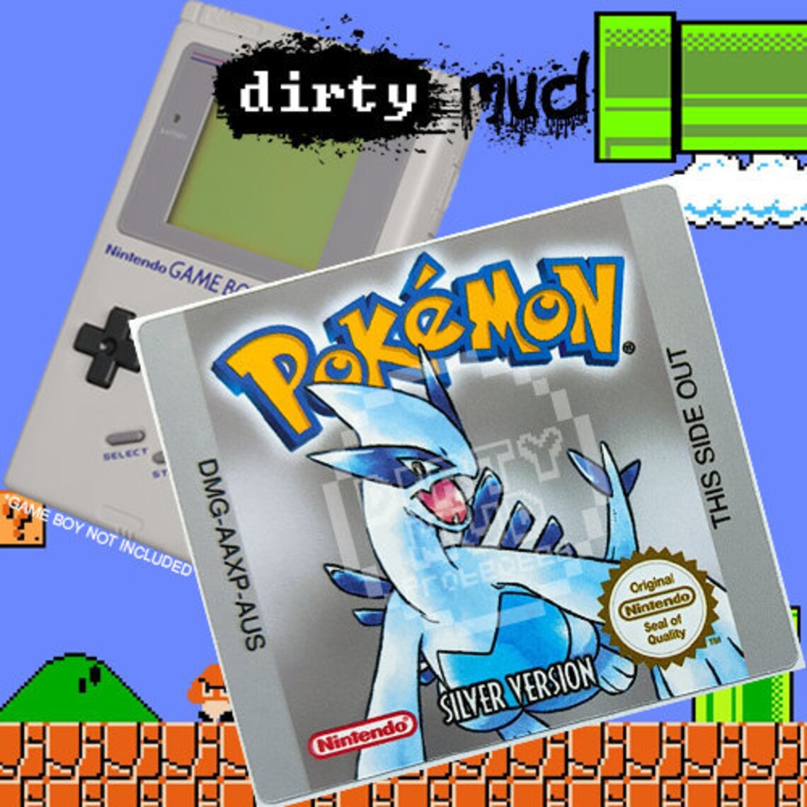 Pokemon Silver Replacement Gameboy Cartridge Sticker Label Etsy