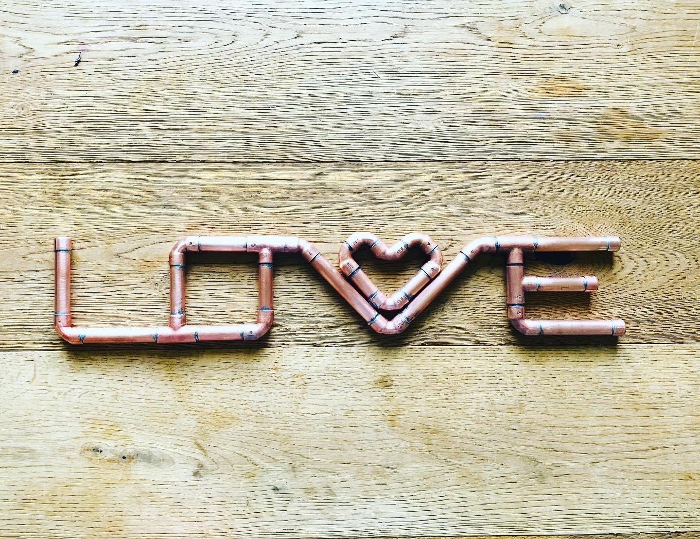 Copper Love Sign Etsy