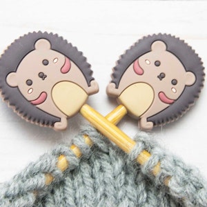 Stitch Stoppers Hedgehog Brown Sloth Knitting Notions Needle Holders Animal Accessories Tools Keeper Hugger Supplies Point Protector