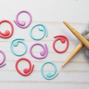 Colorful Split Ring Stitch Markers Knitting Crochet Minimalist Snag Free Pink Purple Metal Needles Point Protectors Notions Progress Keeper