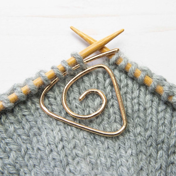 Triangle doré câble à tricoter aiguille support de point bouchons marqueur rond notions accessoires outils gardien fournitures protecteurs de points
