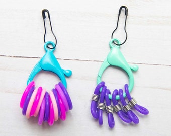Lobster Claw Notions Holder Stitch Markers Huggers Storage Knitting Notions Holders Accessories Keeper Supplies Needles Storage Faux Leather