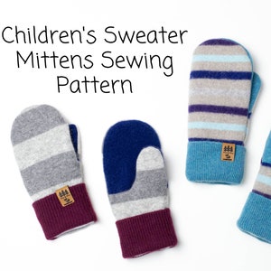 Può includere: Quattro paia di guanti a maglia a righe, due paia sono grigi e bordeaux, un paio è blu e grigio e un paio è blu e viola. I guanti sono realizzati con maglioni riciclati.