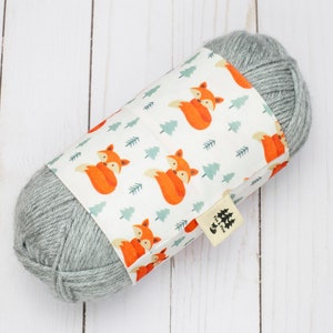 Fox Yarn Sweater Cozy Skein Cake Holder Saver Coat Sleeve Sock Knitting Crochet Notions Ball Bowl Hugger Keeper Organizer Storage Pattern