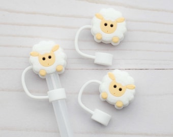 Sheep Stanley Straw Topper Water Bottle Tumbler Accessories Cover Cap 20 30 40 oz Quencher Simple Modern Trek Knitting Yarn