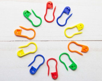 GOMAKERER 60 Anillos Marcadores De Punto Forma De Gato – 3 Tamaños, Aleación Dorada Y Plateada, Para Tejer Y Ganchillo