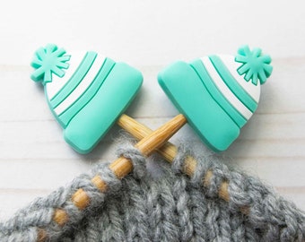 Stitch Stoppers Groene Toque Breinaald Hoed Winter Pompom Muts Patroonhouders Wol Begrippen Accessoires Gereedschap Keeper Hugger