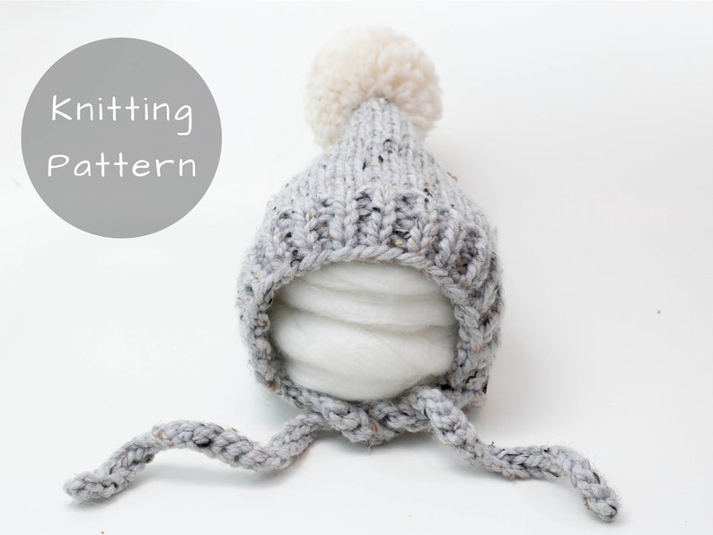 Pixie Knitting Pattern Winter Hat Chunky Side Ties Knit Etsy UK