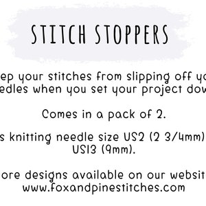 Highland Cow Knitting Needle Point Protectors Stitch Stoppers Animal Holders Notions Accessories Keeper Hugger Supplies Silicone Bag Storage image 3