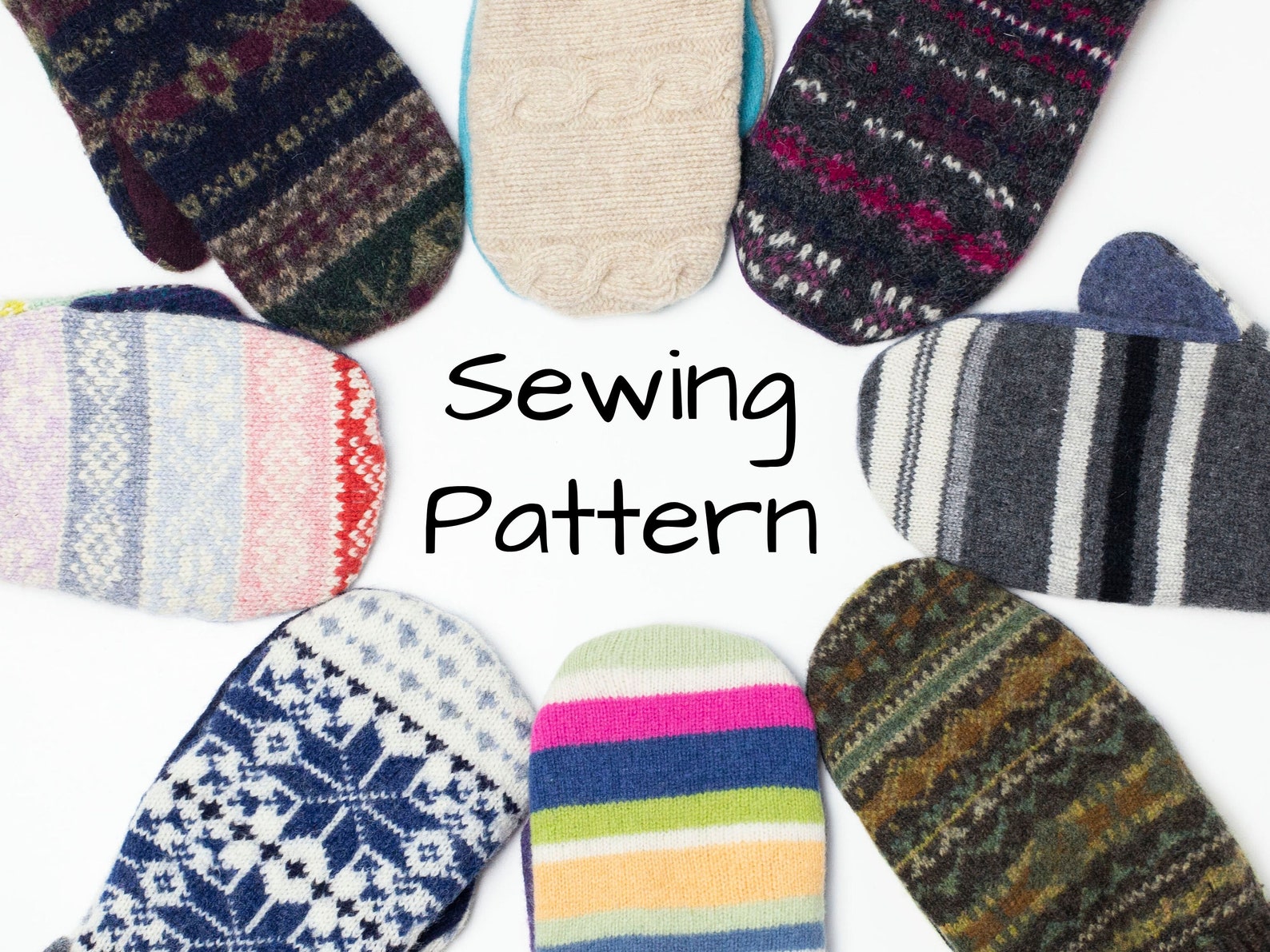 Women Sweater Mittens Pattern Sewing Upcycled Wool Memory Tutorial ...
