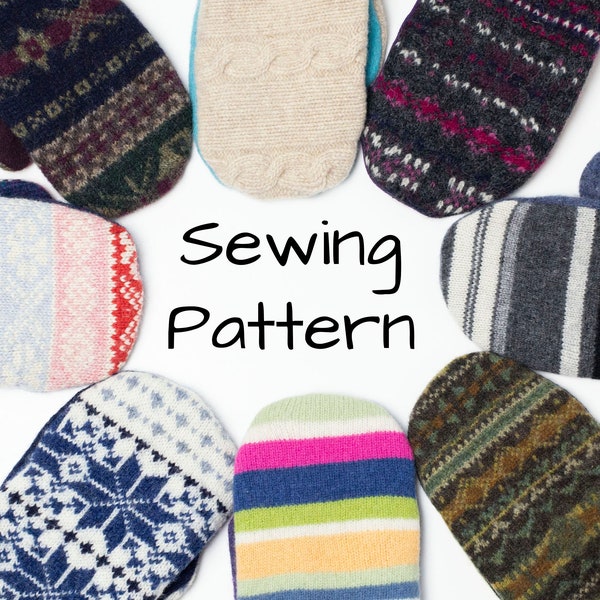 Women Sweater Mittens Pattern Sewing Upcycled Wool Memory Tutorial Instructions PDF Instant Download Smittens DIY Repurposed Handmade Bernie