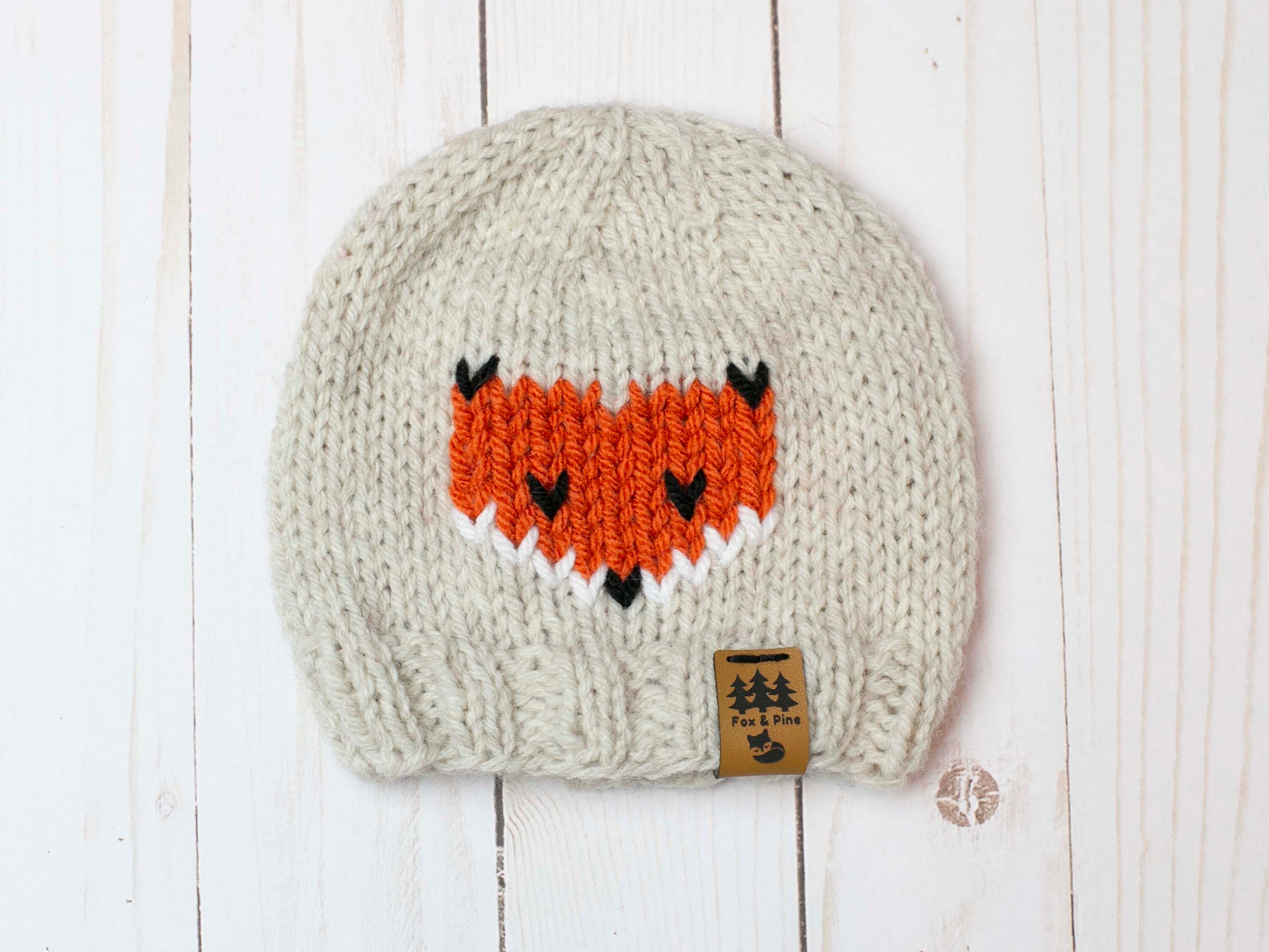 Fox Hat Knitting Pattern Knit Winter Beanie Toque Woodland Etsy