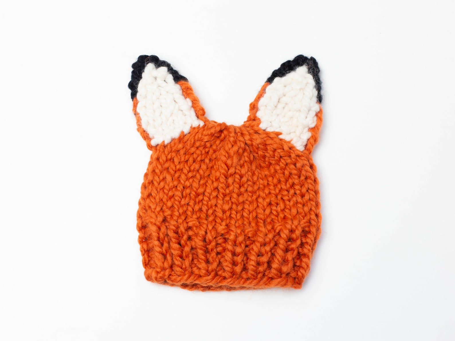Knitting Pattern Fox Ears Hat Chunky Woodland Animal Winter Etsy