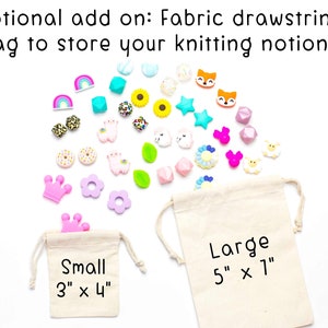 Gnome Stitch Stoppers Pink Knitting Needle Point Protectors Holders Notions Valentine's Day Keeper Hugger Supplies Silicone Bag Storage image 5