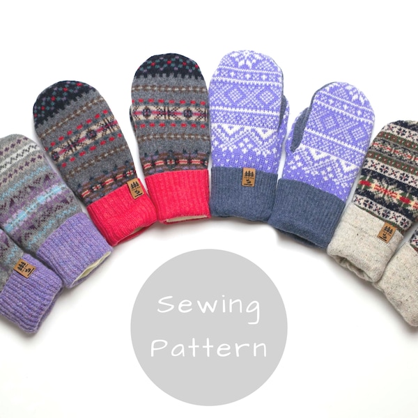 Women Sweater Mittens Pattern Sewing Upcycled Wool Memory Tutorial Instructions PDF Smittens DIY Repurposed Handmade Bernie Sanders