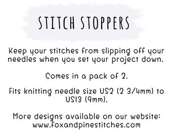 Stitch Stoppers Polar Bear Knitting Needles Point Protectors
