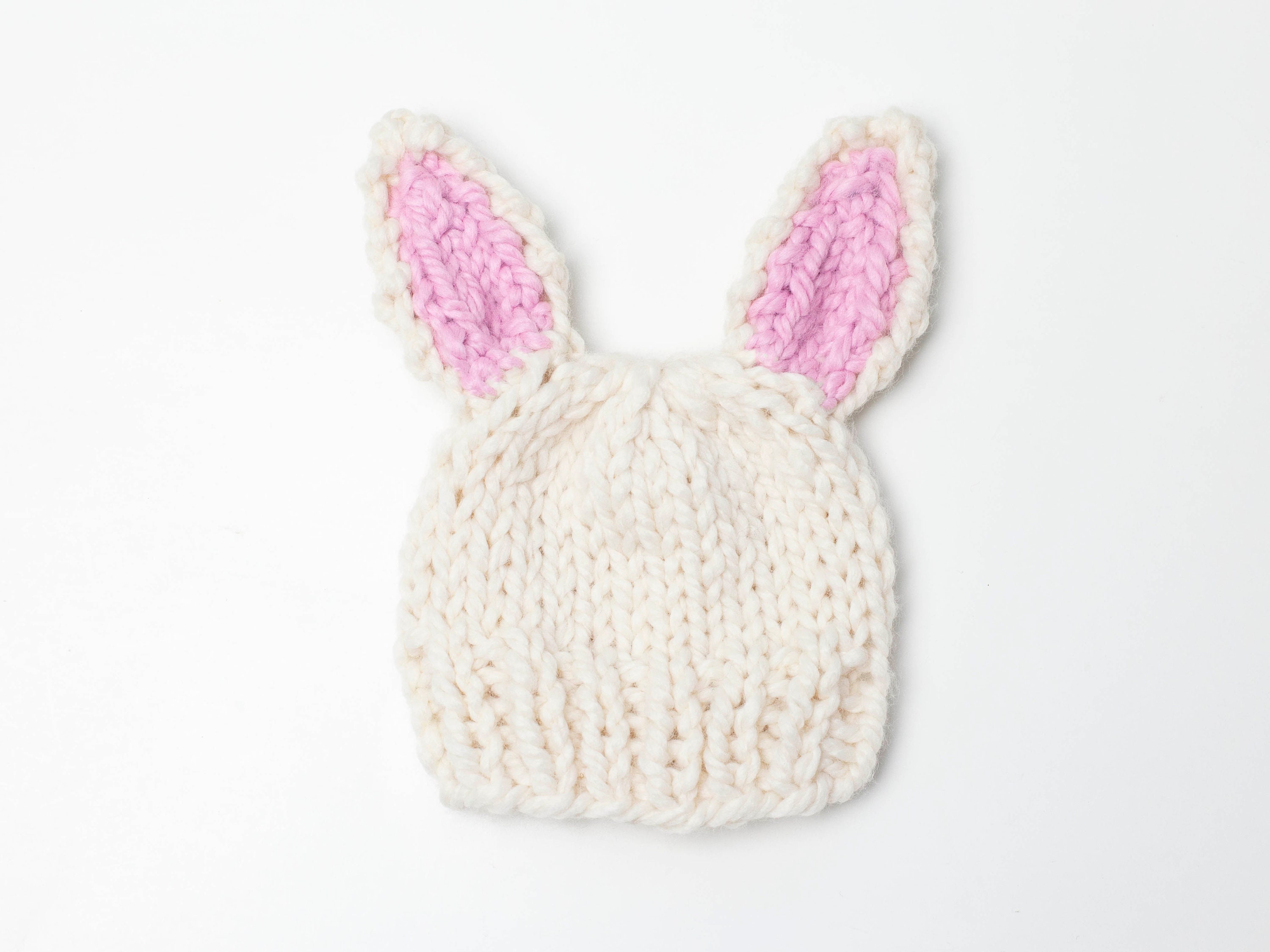 Knitting Pattern Bunny Ears Hat Chunky Animal Winter Toque Etsy