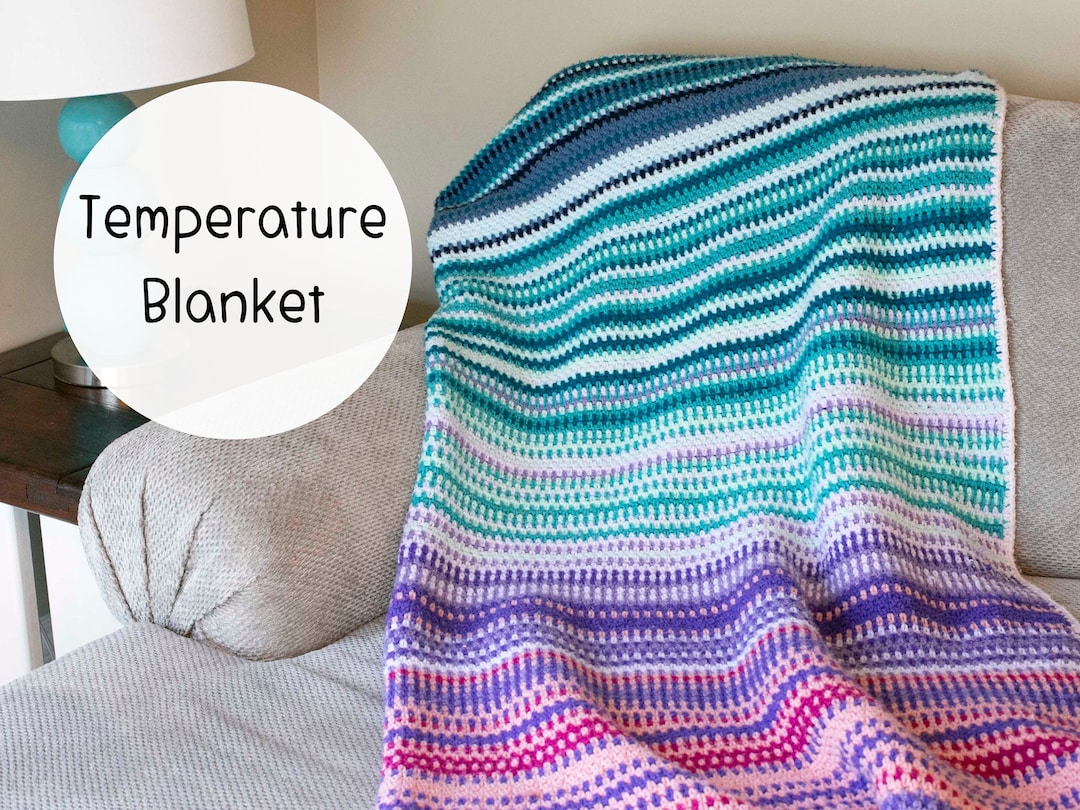 TEMPERATURE BLANKET Crochet Pattern Color Chart Historical Tutorial