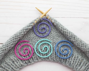 Colorful Spiral Knitting Cable Needle Stitch Holder Stoppers Round Marker Notions Accessories Tools Keeper Supplies Point Protectors
