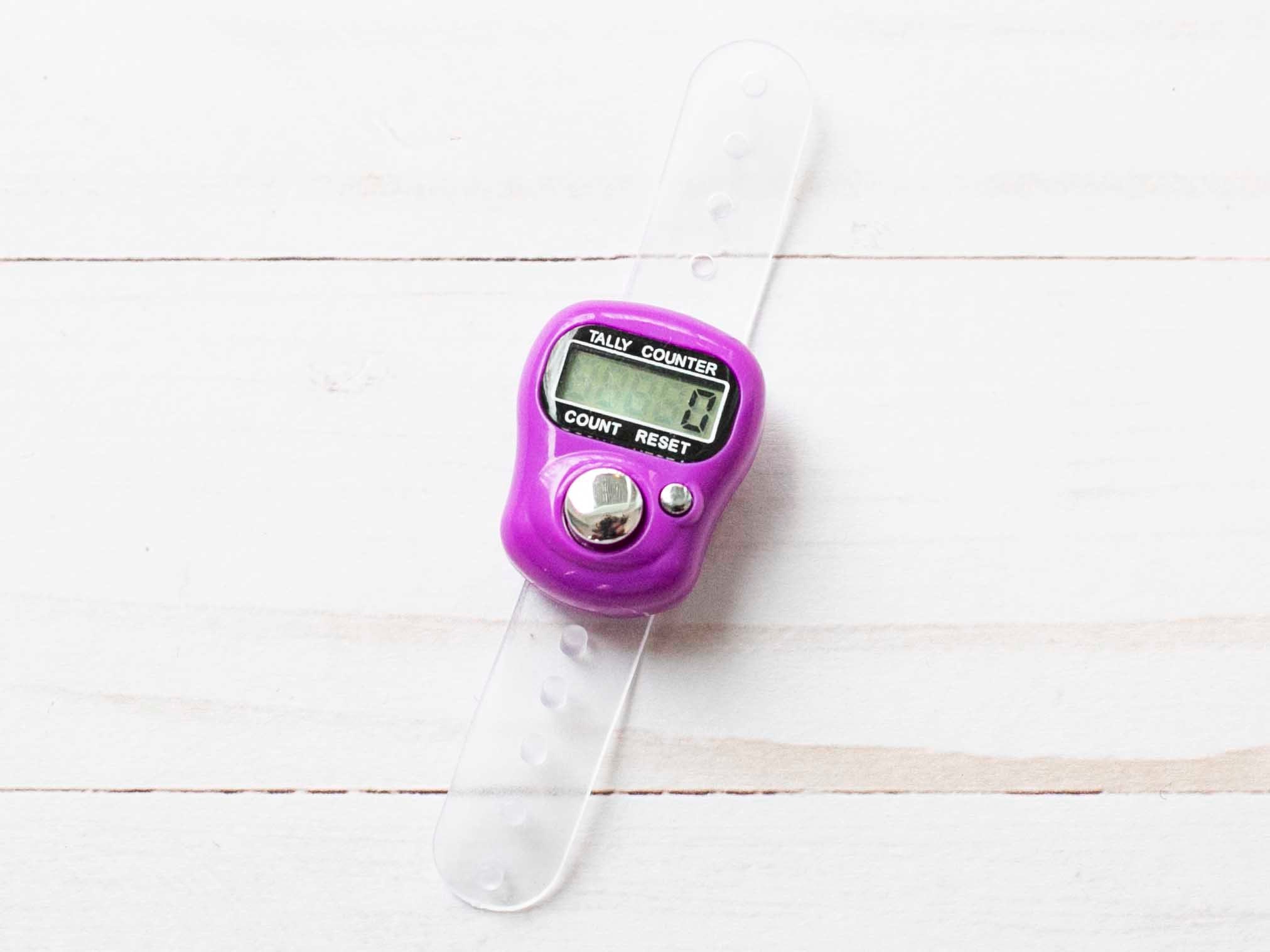 Digital Row Counter Ring Knitting Crochet Tracker Finger Thumb Project Knit Notions Accessories Tools Stitch Markers Stoppers Pattern