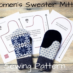 Sweater Mittens Pattern Sewing Upcycled Wool Women Bernie Sanders Memory Tutorial Instructions PDF Instant Download Smittens DIY Repurposed