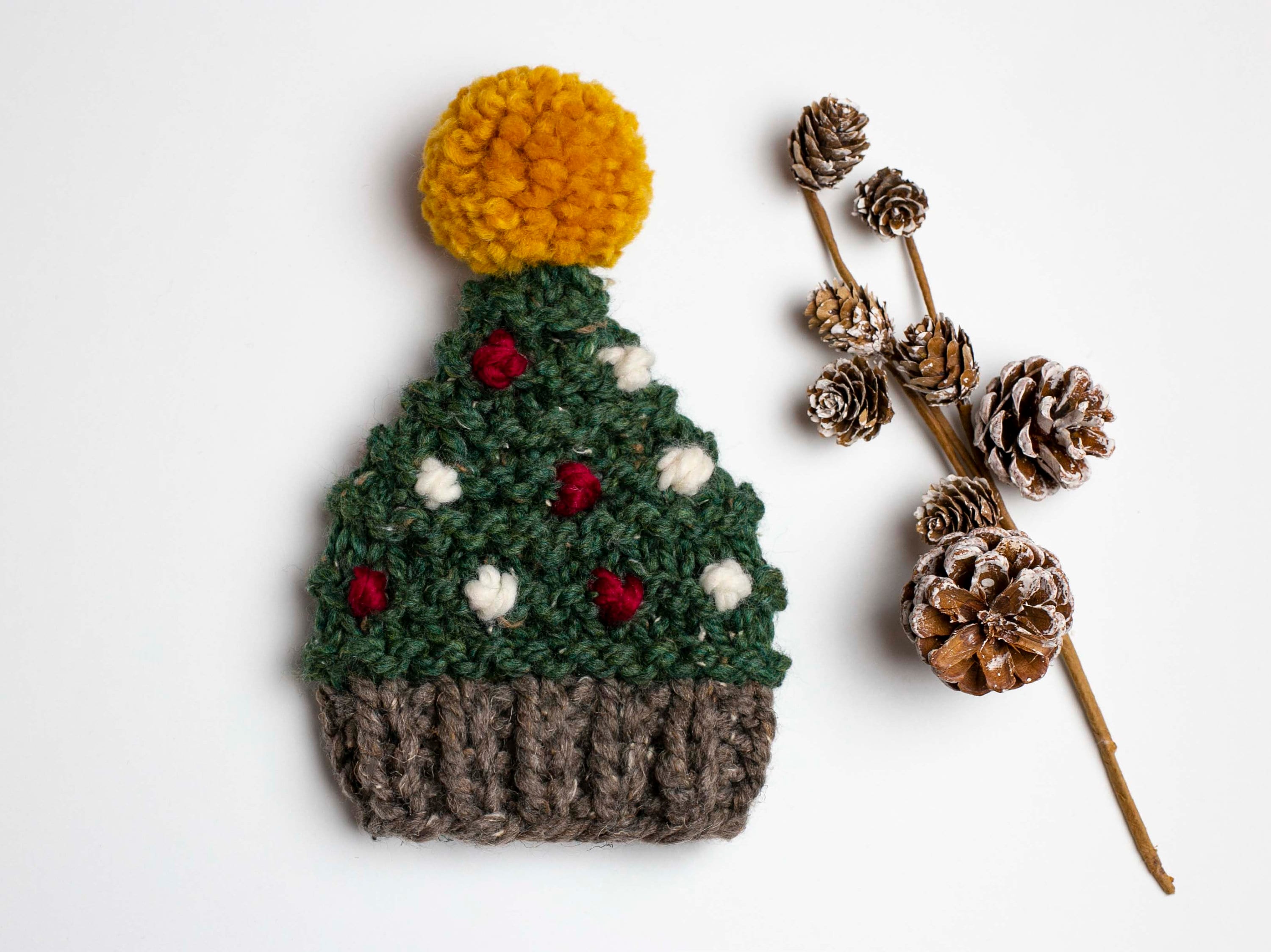 Christmas Tree Hat Knitting Pattern Newborn Baby Toddler Child Etsy