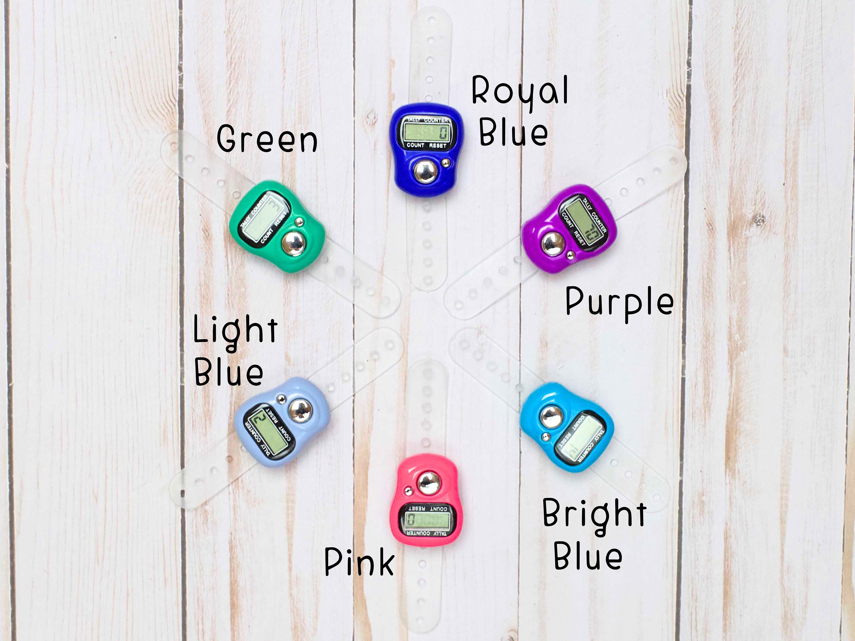 Digital Row Counter Ring Knitting Crochet Tracker Finger Thumb Project Knit Notions Accessories Tools Stitch Markers Stoppers Pattern