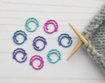 Colored Sheep Split Ring Stitch Markers Holders Notions Metal Ears Knitting Needle Set 8 Accessories Tools Keeper Supplies Colorful Stoppers