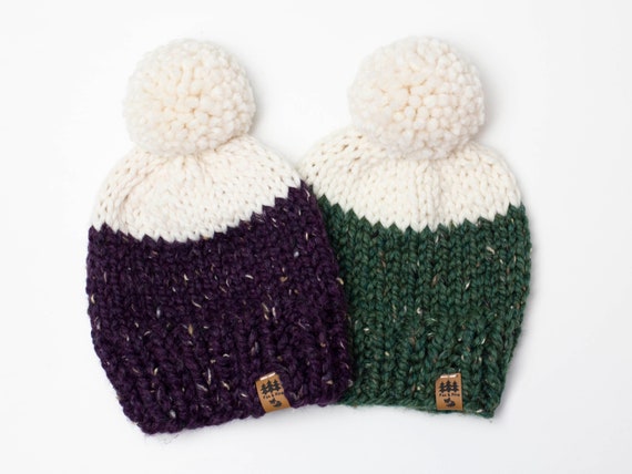 color block knit hat pattern