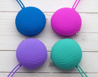 Colorful Round Storage Pouch Stitch Stoppers Notions Bag Knitting Holders Accessories Keeper Supplies Needles Silicone Zipper Bag Tools