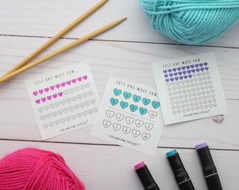Row Counter Stickies Notepad Sketch Knitting Crochet Pattern Yarn Repeat Rows Journal Tracker Note Pads Post-It Post It Brand Repositionable