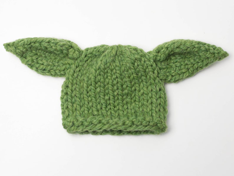 Baby Yoda Hat Knitting Pattern Knit Thick Chunky Wool Ease ...