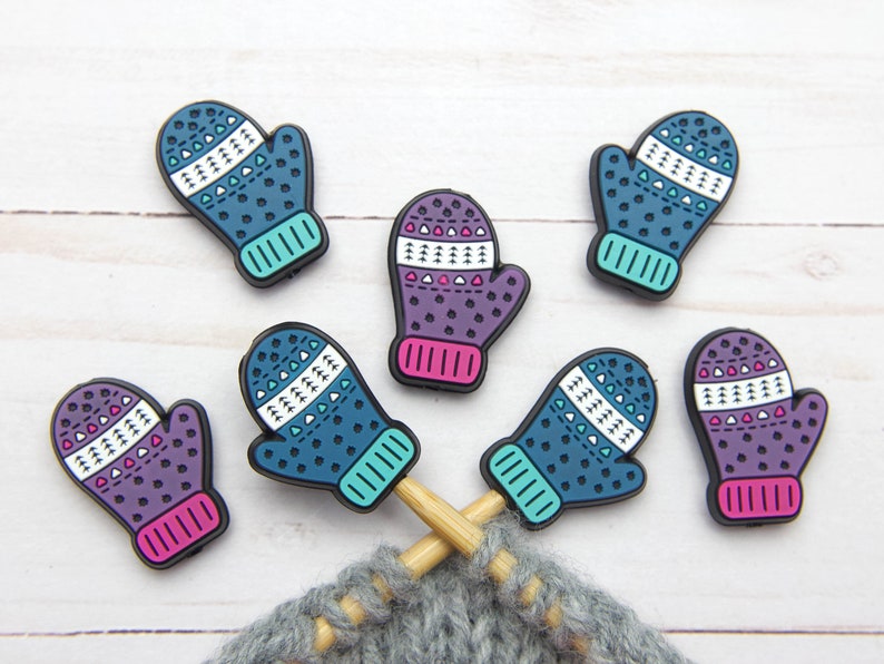 Stitch Stoppers Warm and Cozy Collection Knitting Notions Fair Isle Christmas Needle Holders Accessories Tools Point Protectors Yarn Pattern image 7