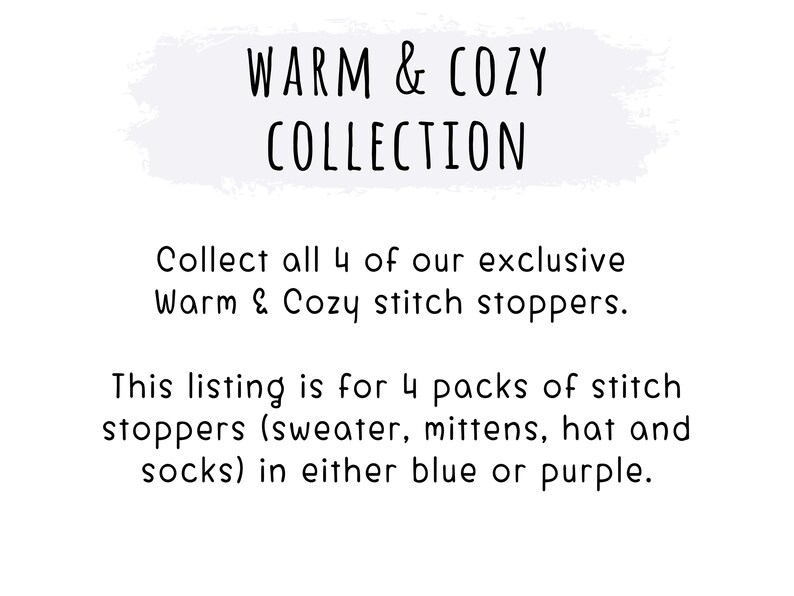 Stitch Stoppers Warm and Cozy Collection Knitting Notions Fair Isle Christmas Needle Holders Accessories Tools Point Protectors Yarn Pattern image 4