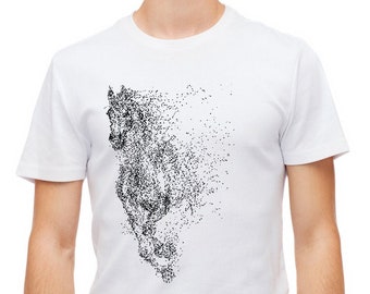 M Cavaliers t-shirt: cheval blanc taille s L western cowboy indien chevaux-tête rodeo