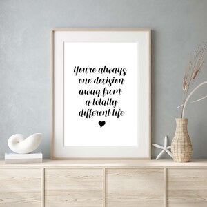 Minimalist Life Quote Art Print: Modern Home Decor (Digital Download)