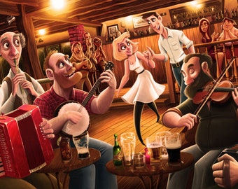 Irish Bar Illustration